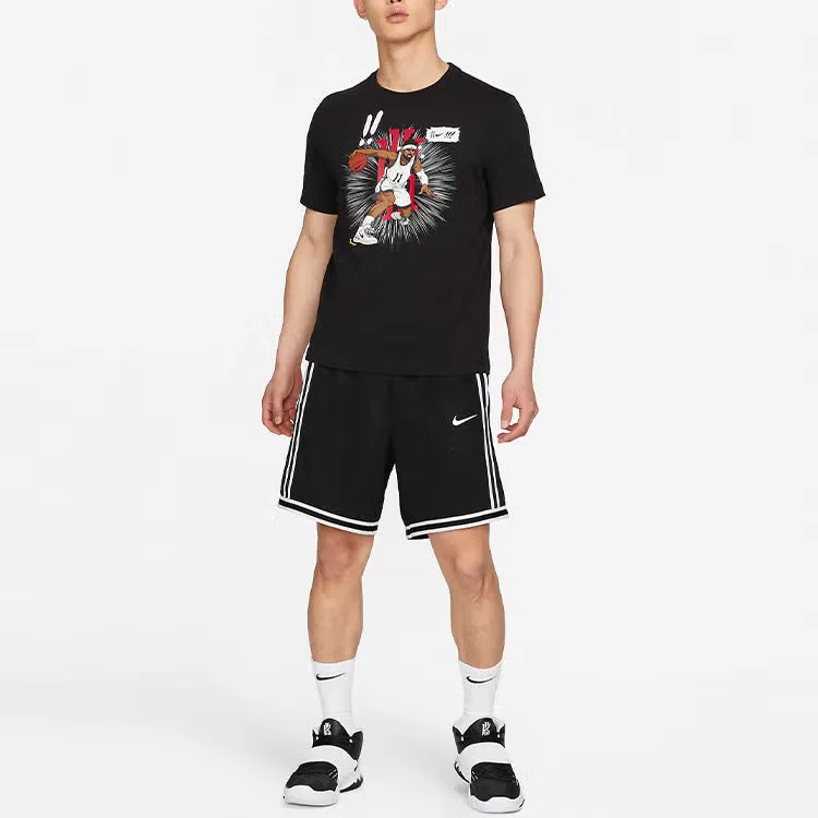 Футболка с принтом баскетбольная с коротким рукавом Kyrie Nike, черный — фото 3