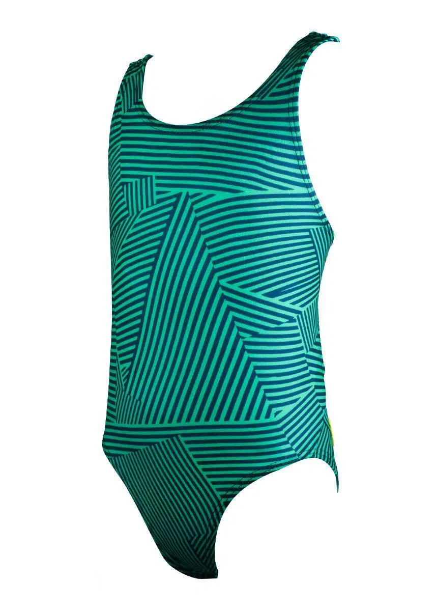 Детский цельнокроеный купальник Maze Bladeback Finis, Fluoreszierendes Grun