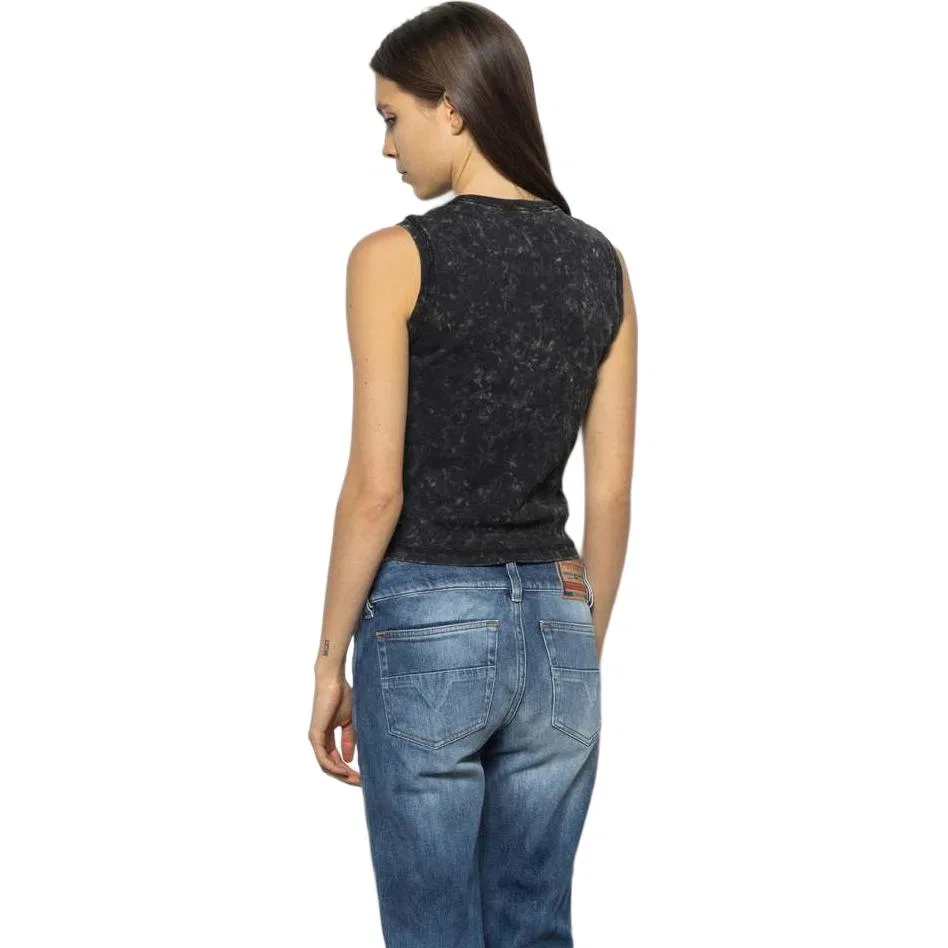 Женский топ-майка с ребристой текстурой T-Arted Ribbed Tank Top DIESEL, As Shown — фото 3
