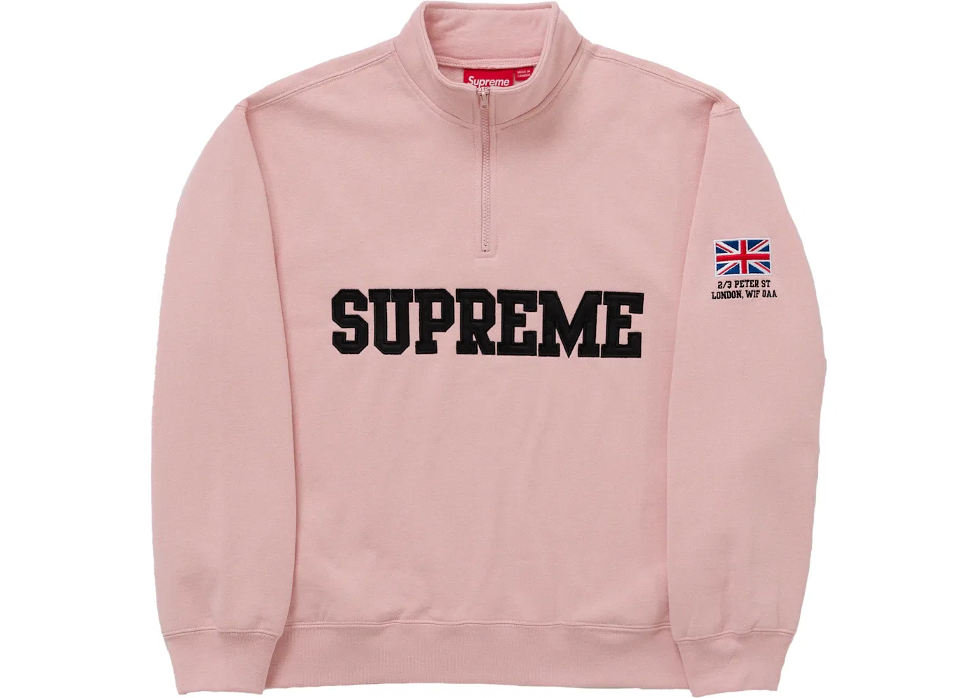 Мужской пуловер с принтом Half Zip Pullover Supreme, Peach