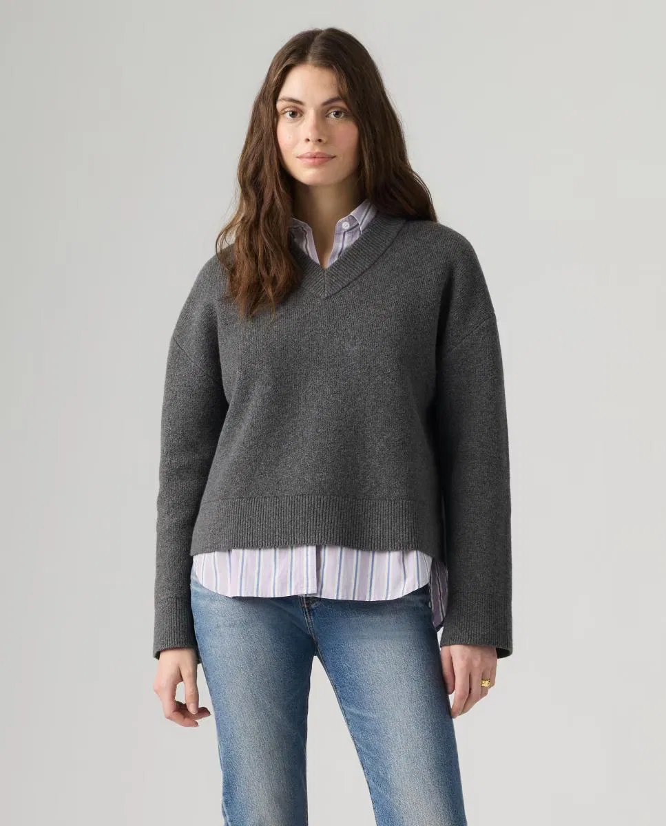 Женский джемпер трикотажный, Cuello Pico, Levi's, темно-серый