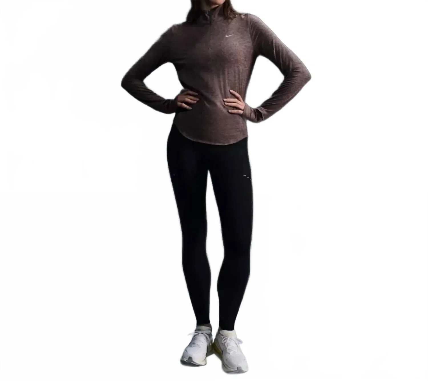Женские леггинсы для бега с высокой посадкой 7/8 Nike, черный