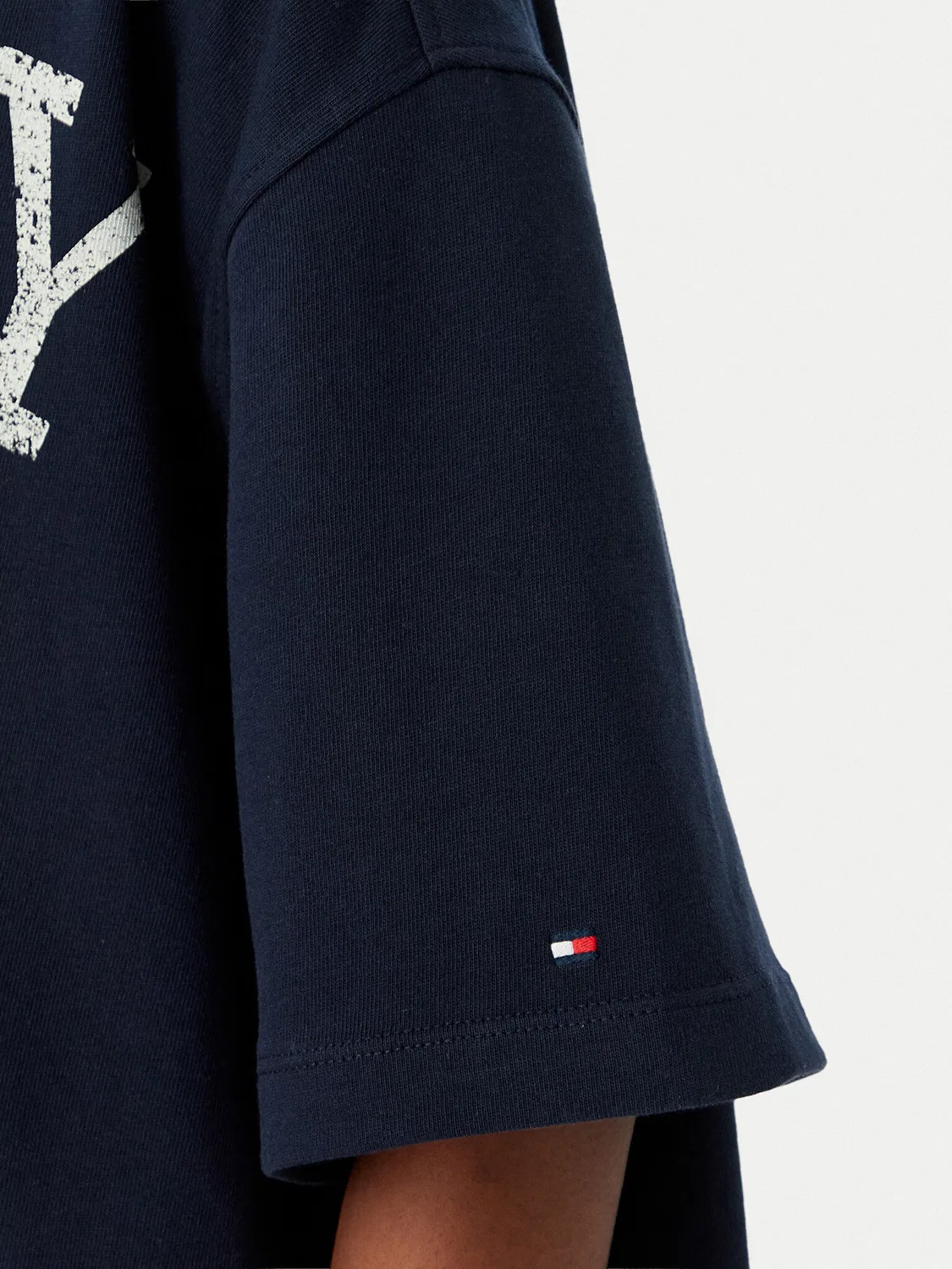 Женская футболка свободного кроя Varsity Tommy Hilfiger, темно-синий — фото 4