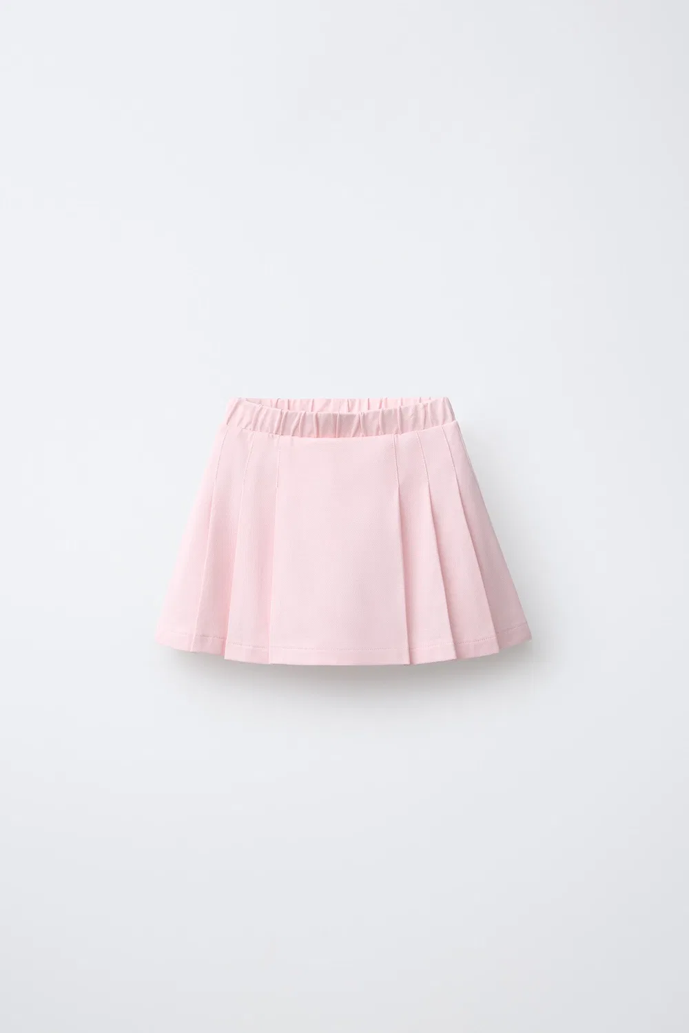 Плиссированная юбка-бермуда из пике ZARA, Light pink