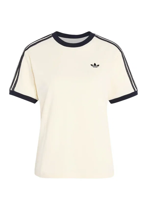 Футболка с принтом «3 полоски» Adidas Originals, белый/кремовый — фото 4