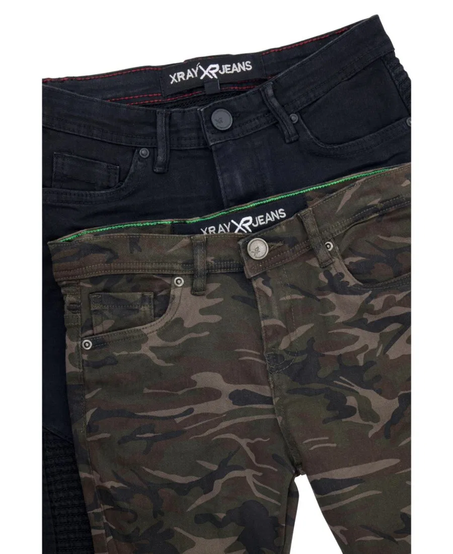 Комплект джинсов для мальчика с принтом XRAY, Black Olive Camo — фото 3