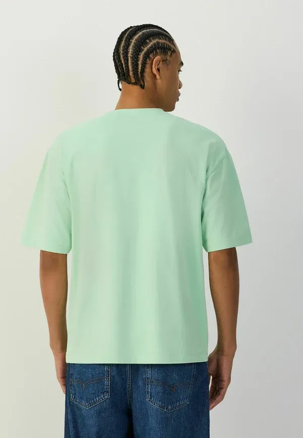 Футболка хлопковая Essential crew neck t-shirt regular fit, Next, Aqua Green, бирюзовый — фото 2