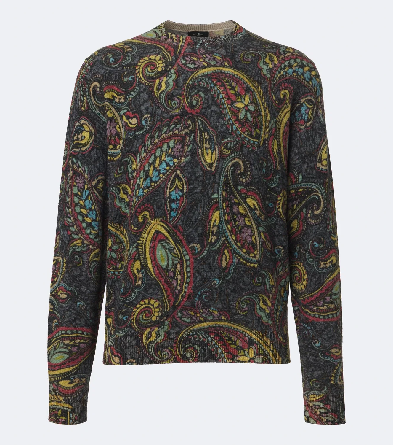 Свитер шерстяной с узором пейсли Etro, мультиколор