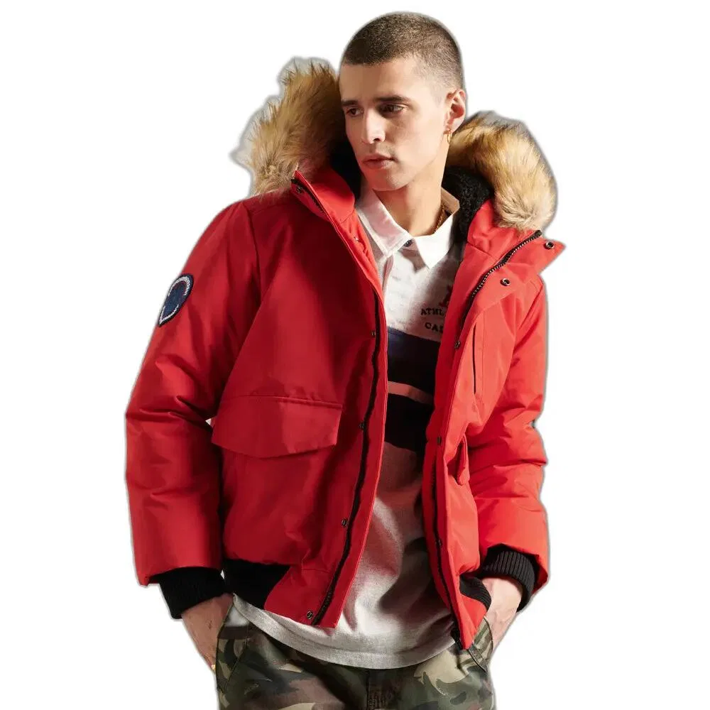 Мужская куртка-бомбер с капюшоном Everest Superdry, Rot