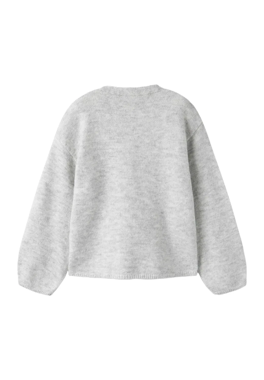 Nkfolina ls knit card noos - cardigan Name It, Light Grey Melange — фото 2