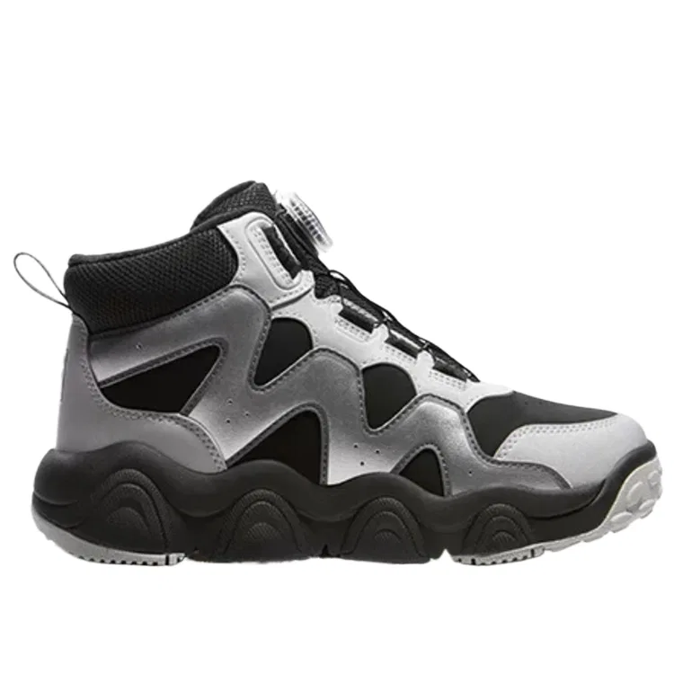 Детские утепленные кроссовки с принтом JAGGER 2 FILA KIDS, Black/Space Silver-BS — фото 3