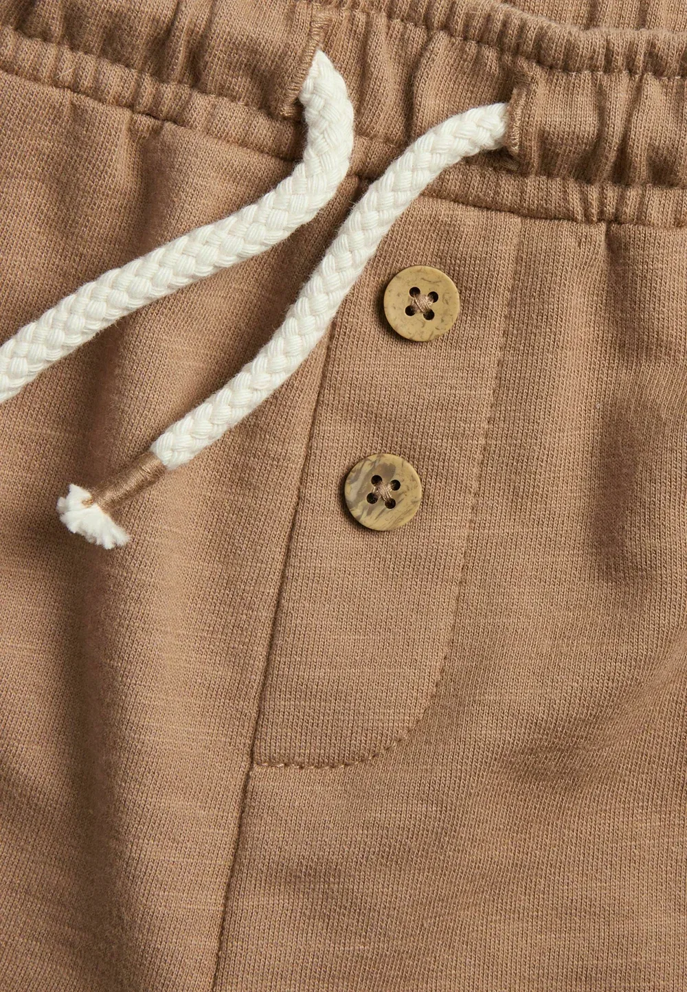 Шорты из трикотажа с неоднородной текстурой, унисекс - шорты Newbie, Brown — фото 3
