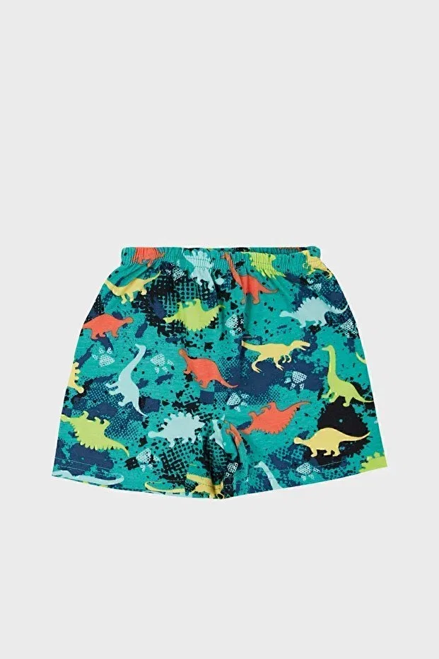 Детский комплект боксеров для мальчиков Stretch Cotton Crew Neck Athlete Boxer 2-Piece Underwear Set Lela, Green — фото 3