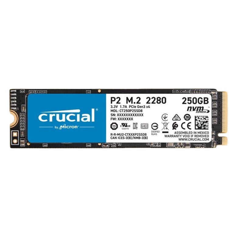 

Внутренний твердотельный накопитель Crucial P2, CT250P2SSD8, 250Гб, М.2 2280