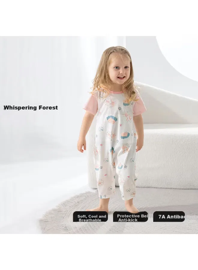Пижама тонкая хлопковая с коротким рукавом Coolfeel Collection Beptides, секретный лес