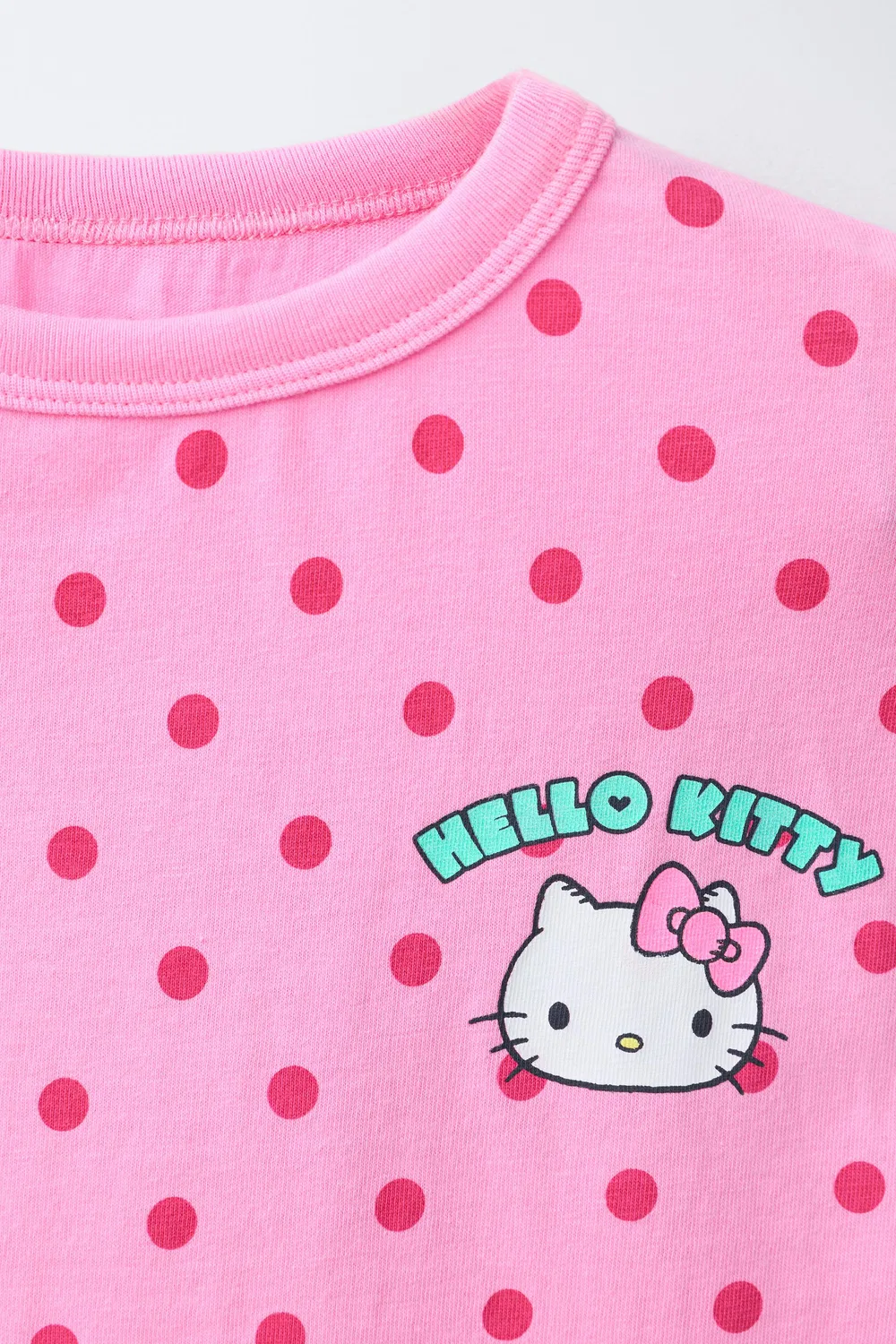 HELLO KITTY SANRIO Футболка в горошек для серфинга ZARA, Pink — фото 3