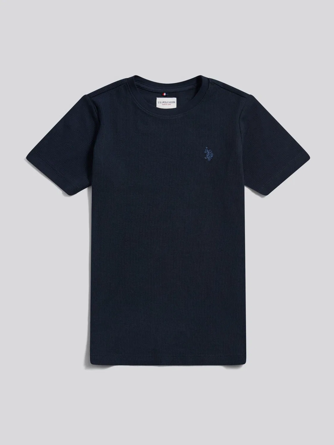 Футболка с вертикальной текстурой U.S. Polo Assn, синяя