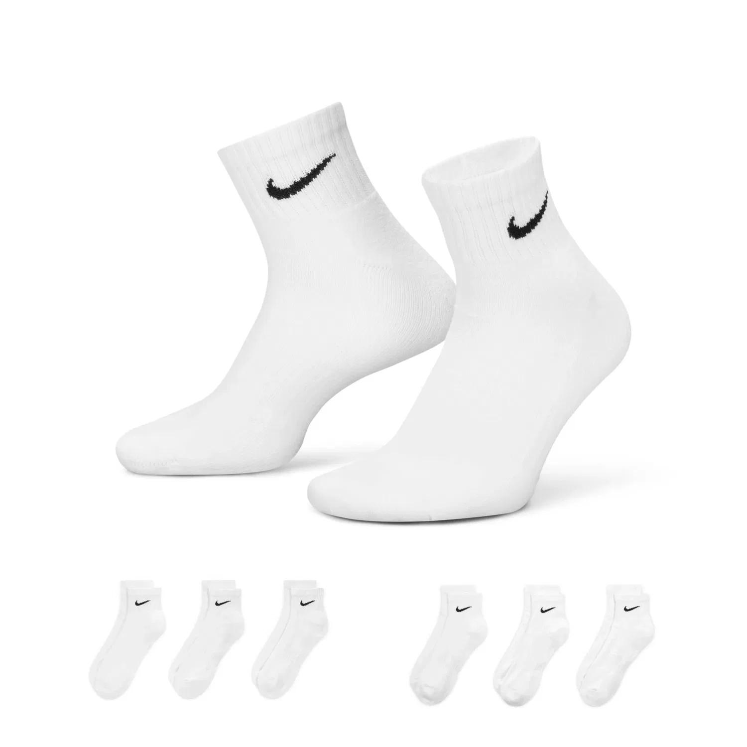 Мужские носки для фитнеса с Dri-FIT технологией Nike, White