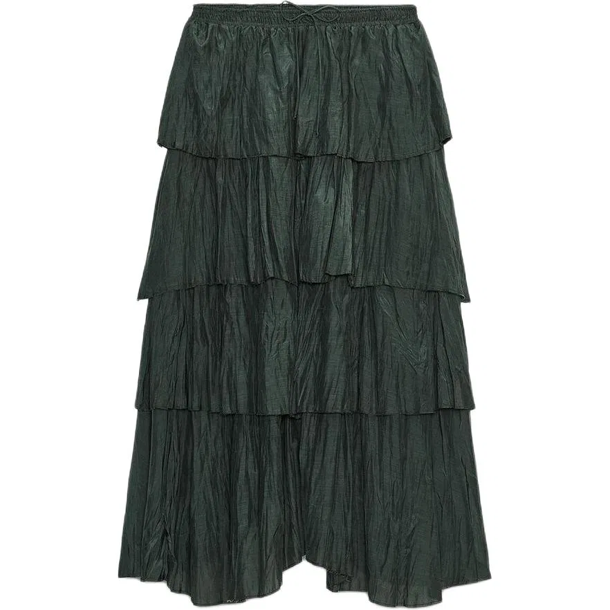 Женская юбка длинная повседневная ZARA, Dark Green