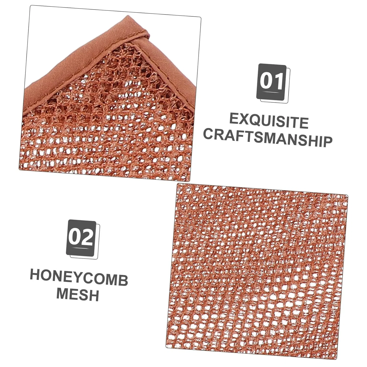 Эксфолиирующие перчатки для душа, 2 шт, Homoyoyo, нейлон, 23x14.5x1 см, Brown — фото 4