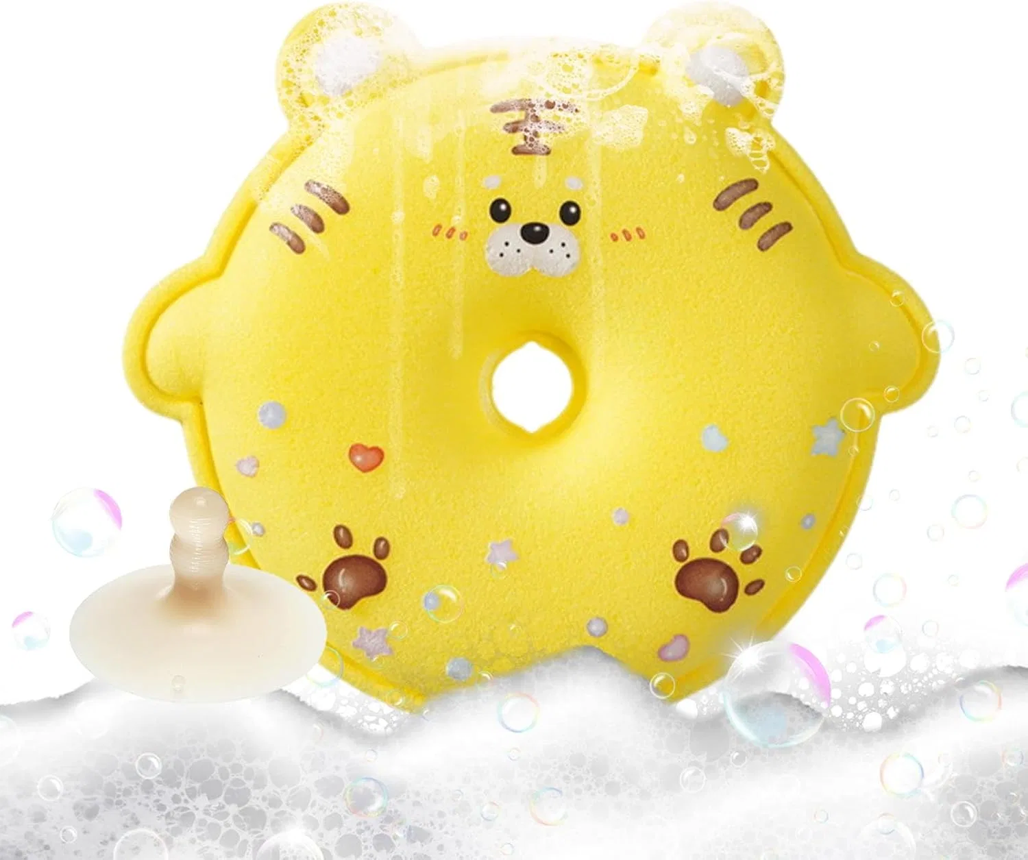 Мочалка для душа, Ungtyb, 1 шт, 12x11.5x2 см, Yellow