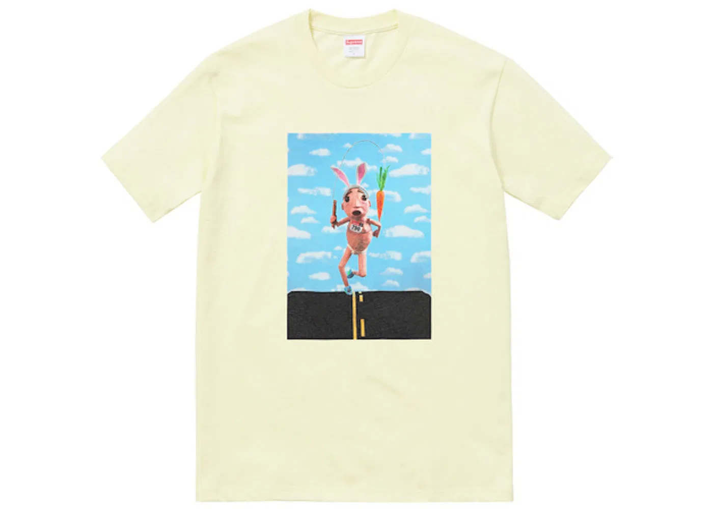 Мужская футболка с принтом Supreme Mike Hill Runner Tee, Pale Yellow