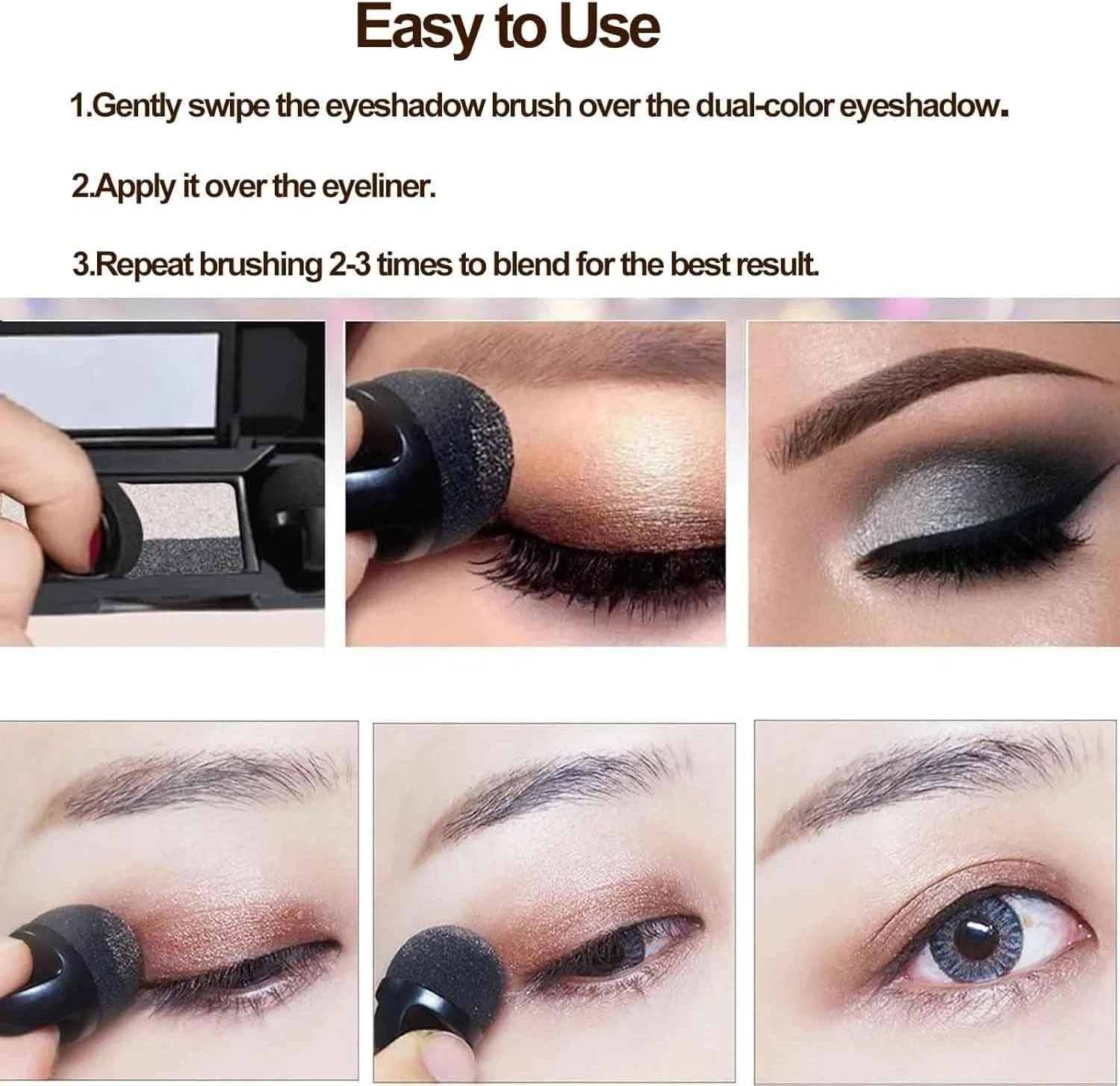 Тени для век Dual Color Eyeshadow, No brand, 2 шт, 4 г, 02+04 — фото 4