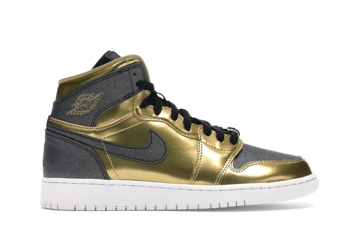 Детские кроссовки Lifestyle Jordan 1 Retro BHM (2017) Jordan, Metallic Gold/Black-White