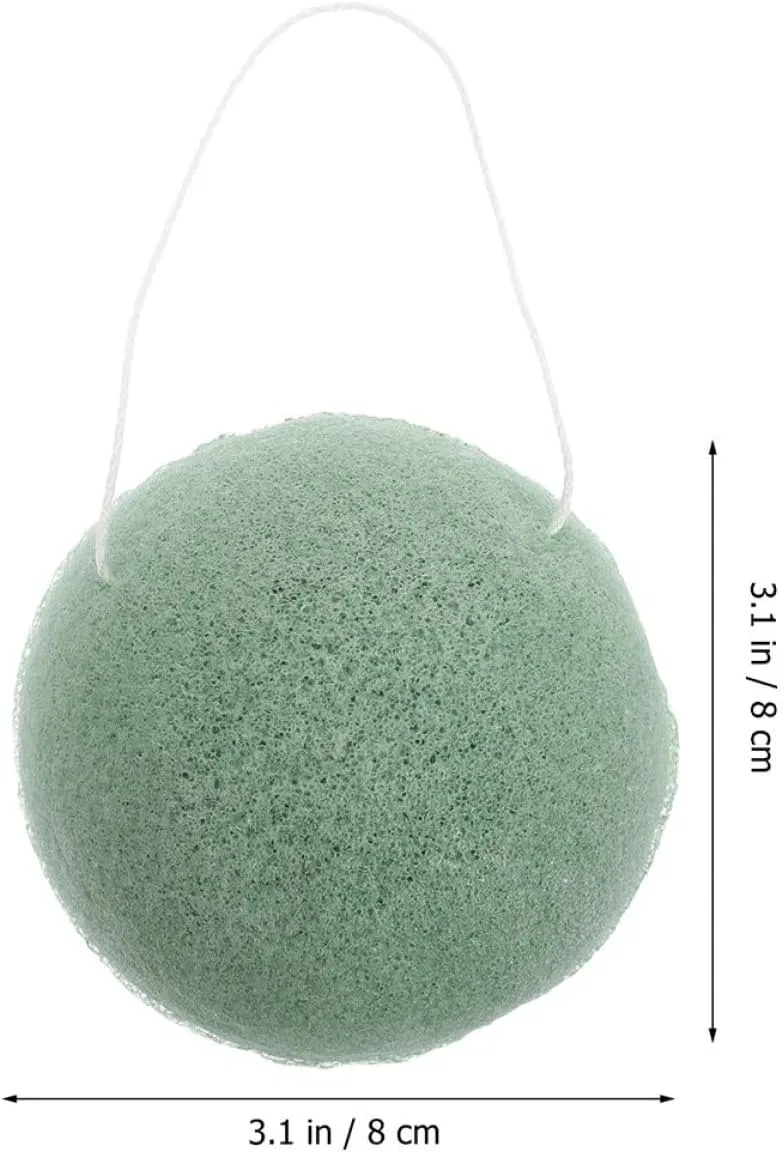 Губки для лица Konjac, 4 шт, KAJNBN, 8x8x4 см — фото 2