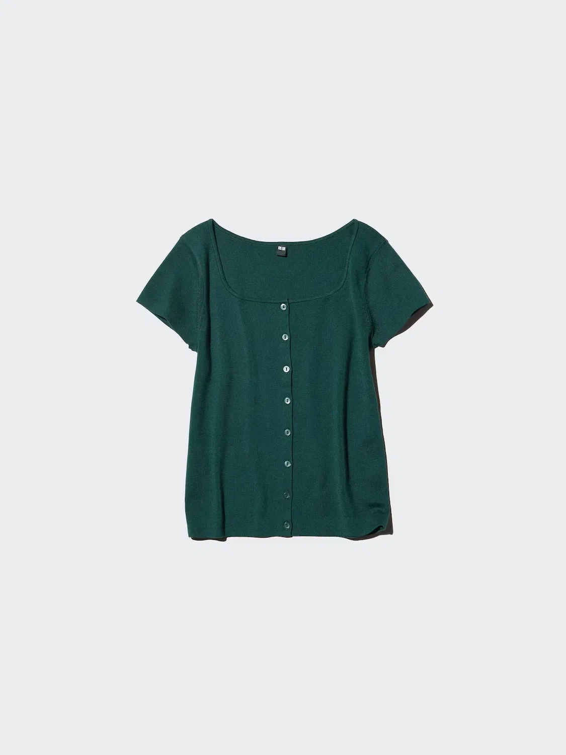 Кардиган Uniqlo, женский, темно-зеленый