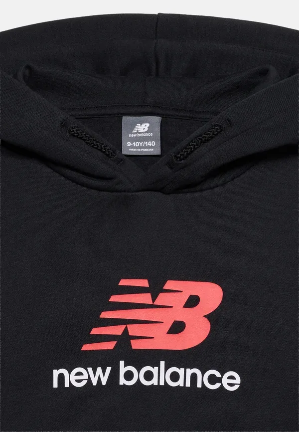 Худи с принтом Stacked logo hoodie unisex New Balance, Caviar, цвет caviar — фото 3