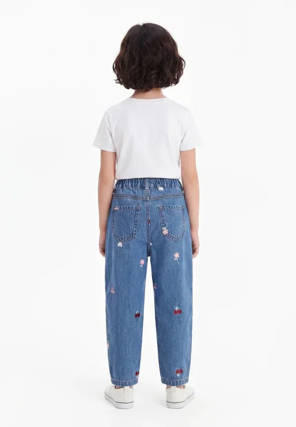 Джинсы хлопковые Nmfbella barrel - relaxed fit jeans Name It, Medium Blue Denim, синий — фото 2