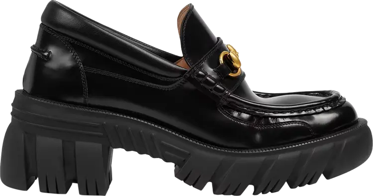 Кроссовки Gucci Wmns Horsebit Loafer Black, черный