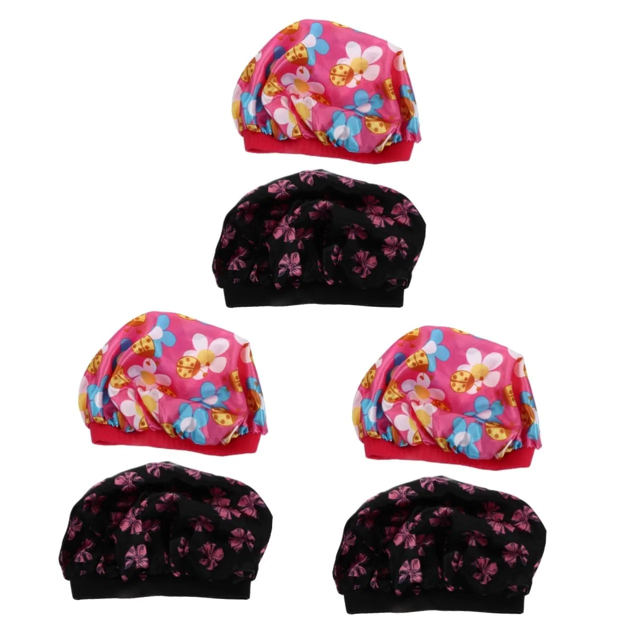 Шапочка для душаs Pack of 6, Satin, FOMIYES, 22x17cm, Assorted Colours