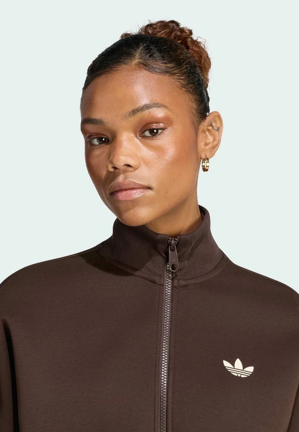 Спортивная куртка Spacer - толстовка на молнии Adidas Originals, Aurora Coffee White — фото 3
