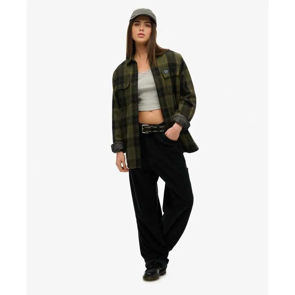 Топ без рукавов с кружевной отделкой Superdry, серый — фото 4