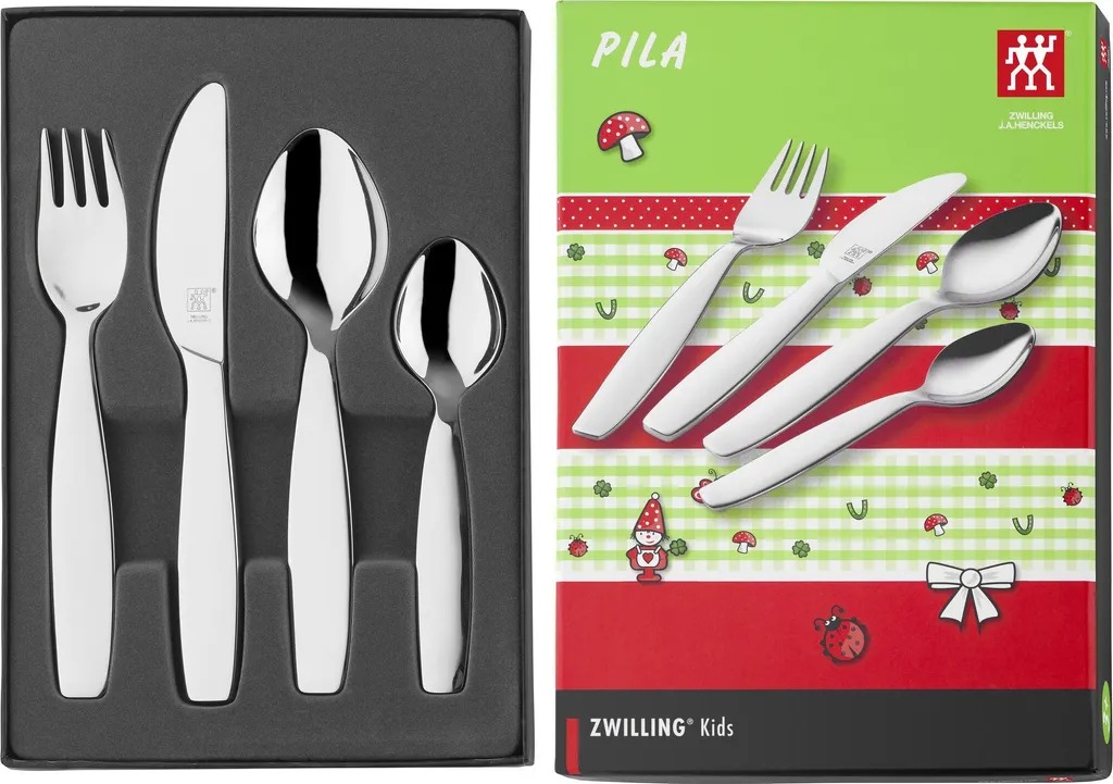 Детский набор столовых приборов ZWILLING Pila, 4 предмета, серебристый — фото 4