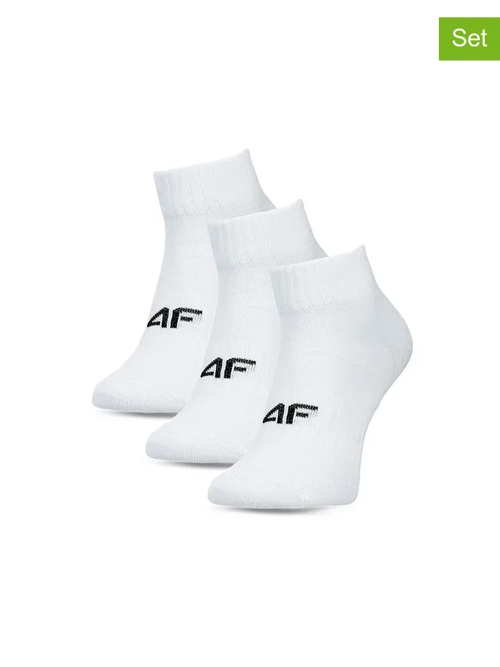 Носки, 3 пары, 4F, белые