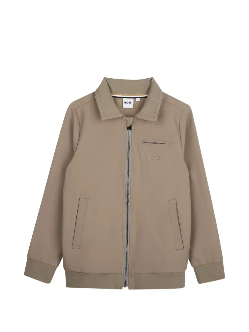 Куртка с вышитым логотипом Boss Kidswear, бежевый