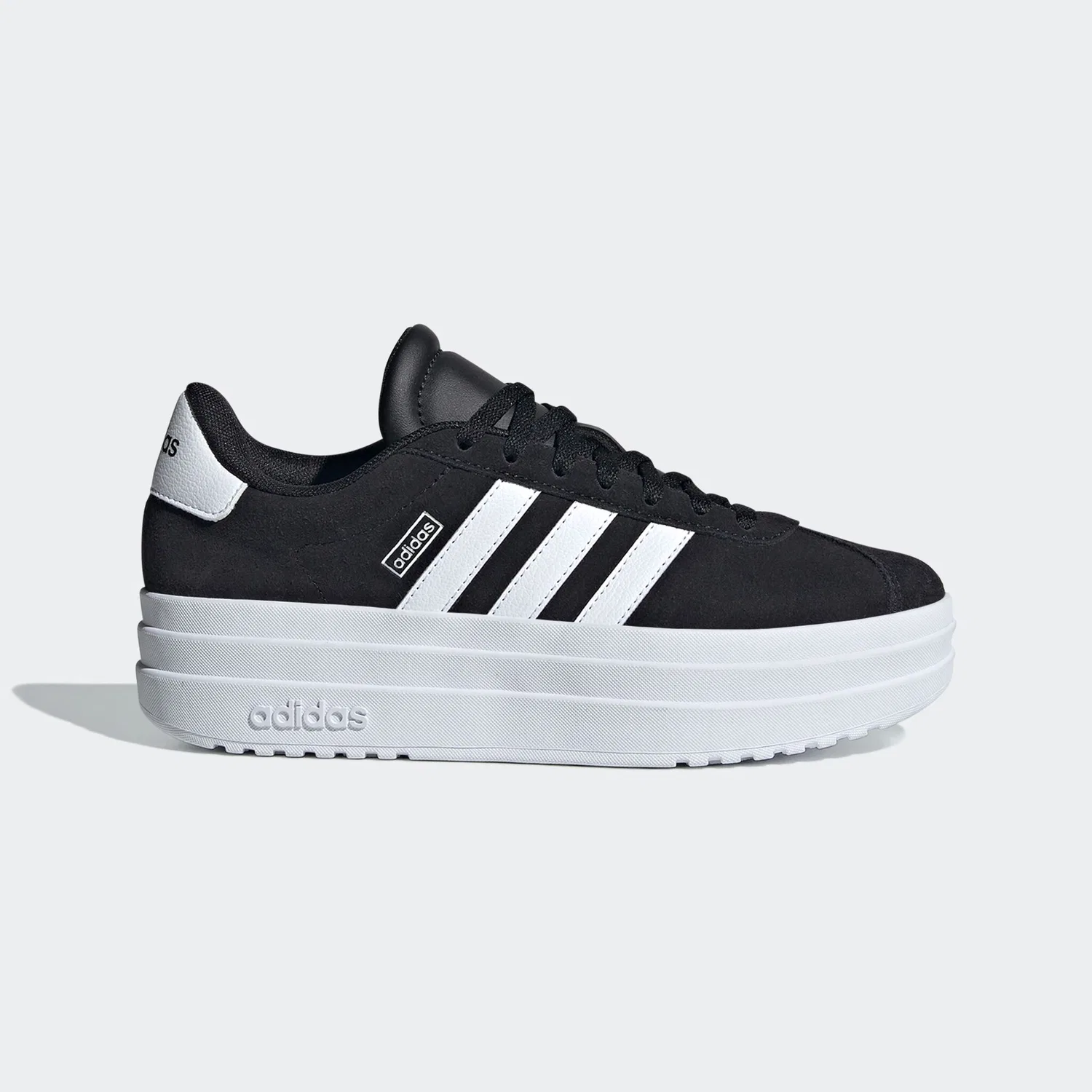 Детские кроссовки на платформе VL Court Bold Adidas Sportswear, Core Black/Ftwr White/Ftwr White — фото 2