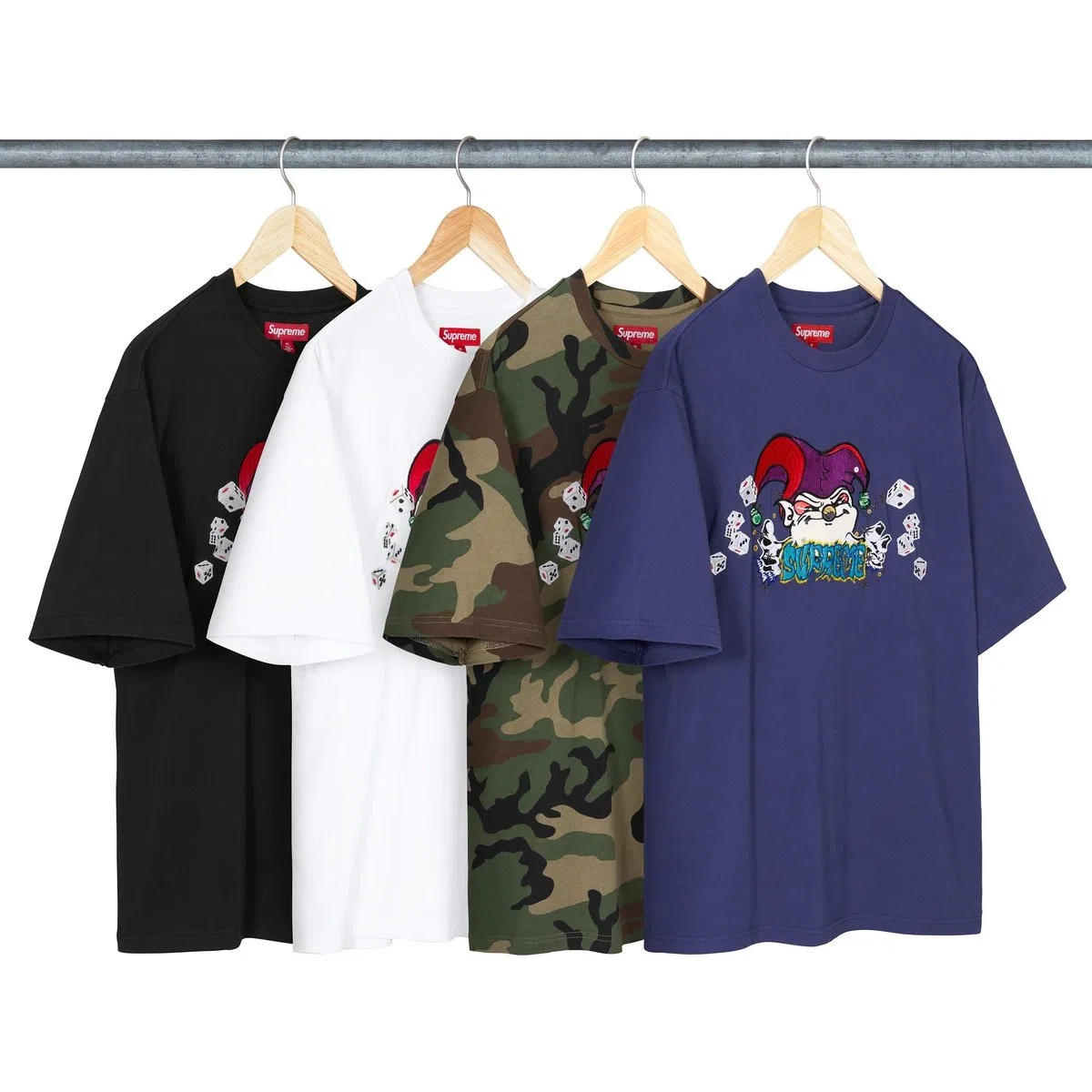 Футболка с принтом Jester, Supreme, Woodland Camouflage — фото 3