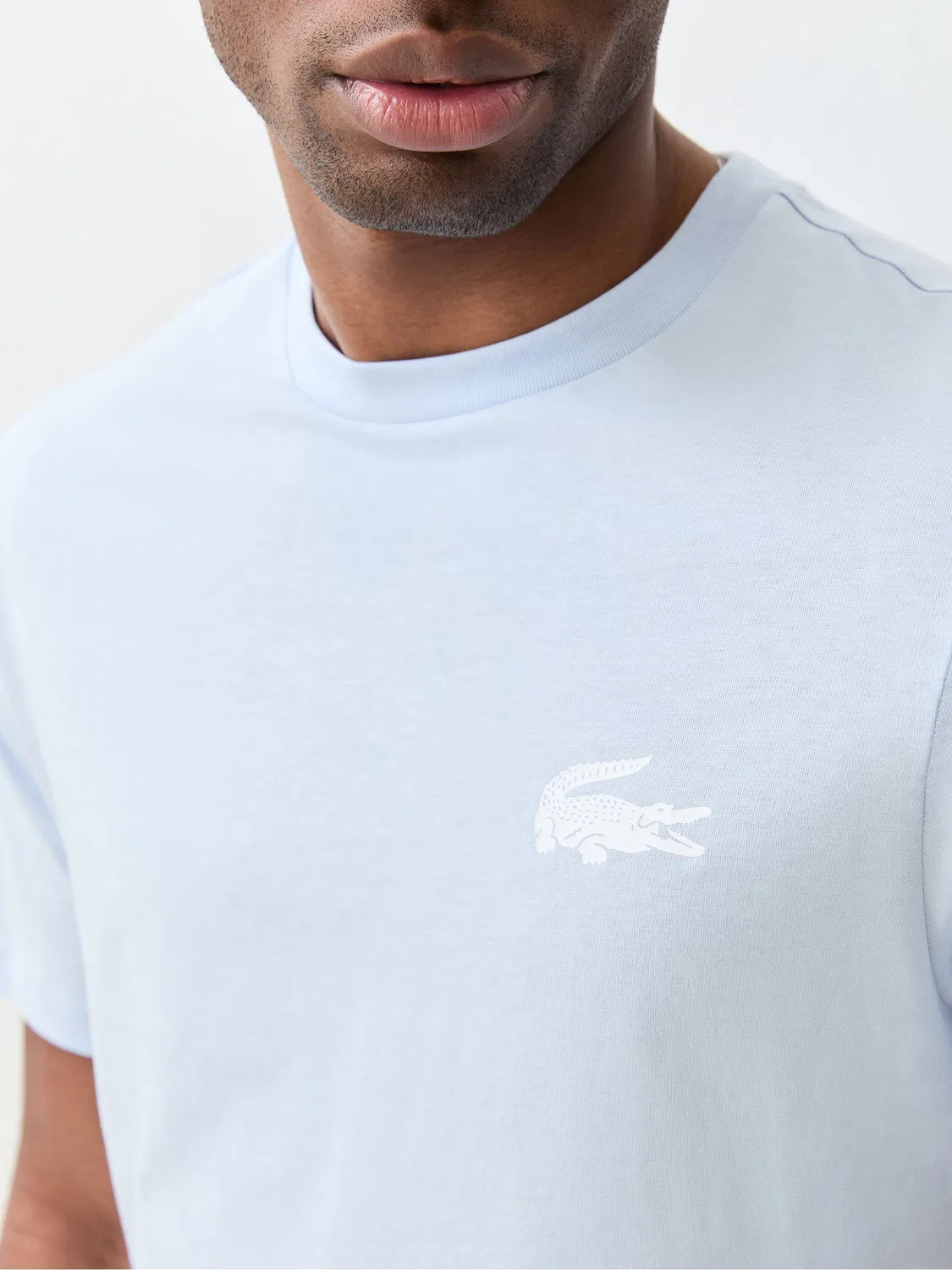 Футболка с принтом крокодила Lacoste Sky Blue — фото 4