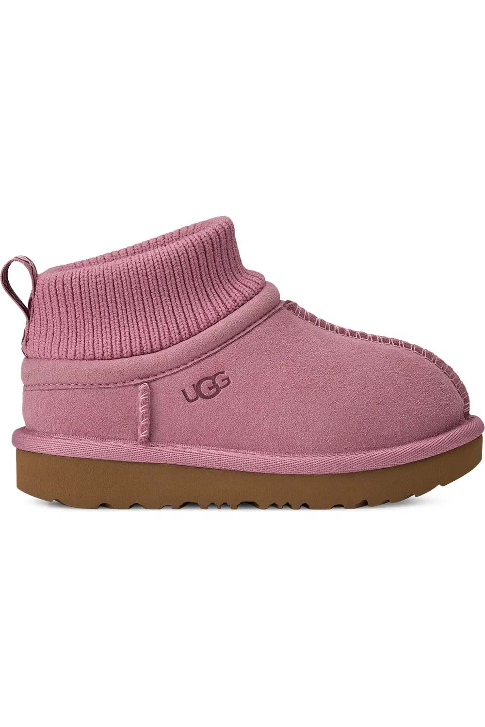 Ботинки детские с манжетой из стрейч-трикотажа Classic Ultra Stretch Cuff UGG, Dusty Orchid — фото 2