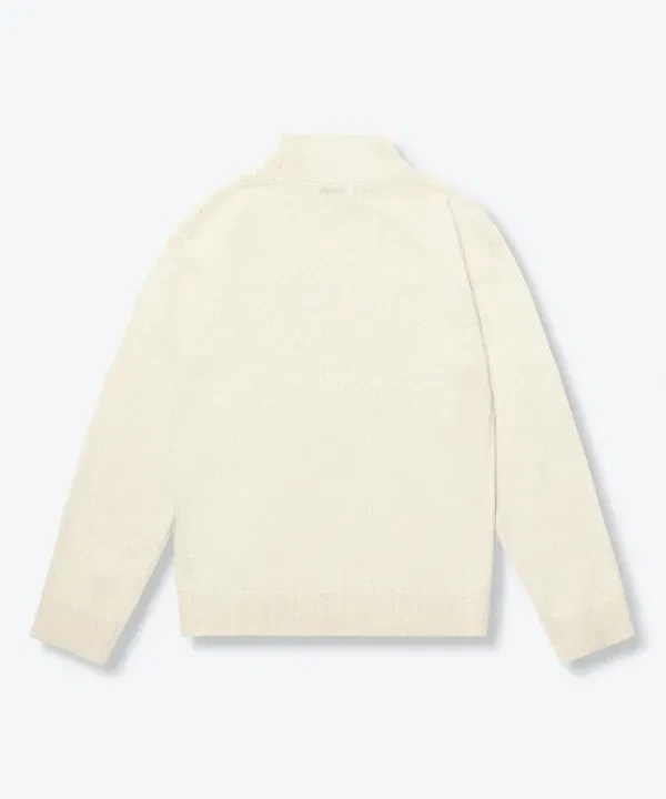 Водолазка Essential Turtle Neck, кремовая, Musinsa Standard Kids — фото 4
