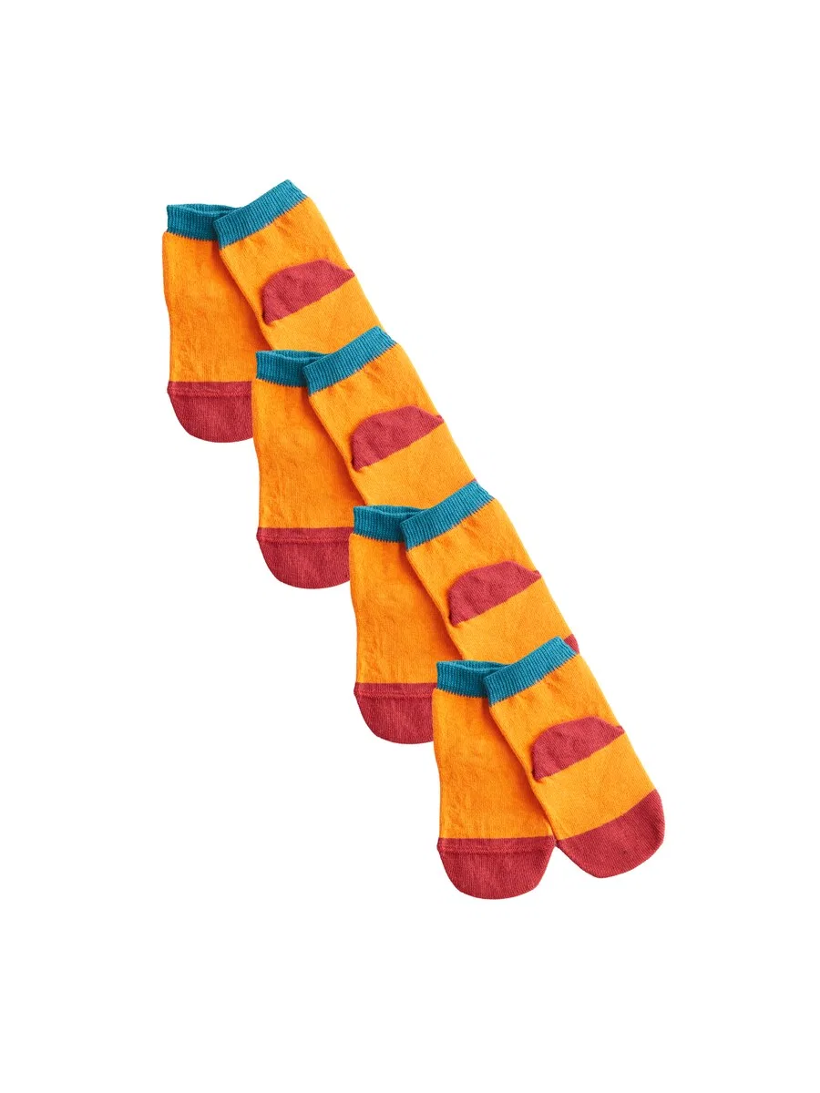 Носки Albero Natur «Bio-Baumwoll-Kindersocken-4er Pack» оранжевого цвета