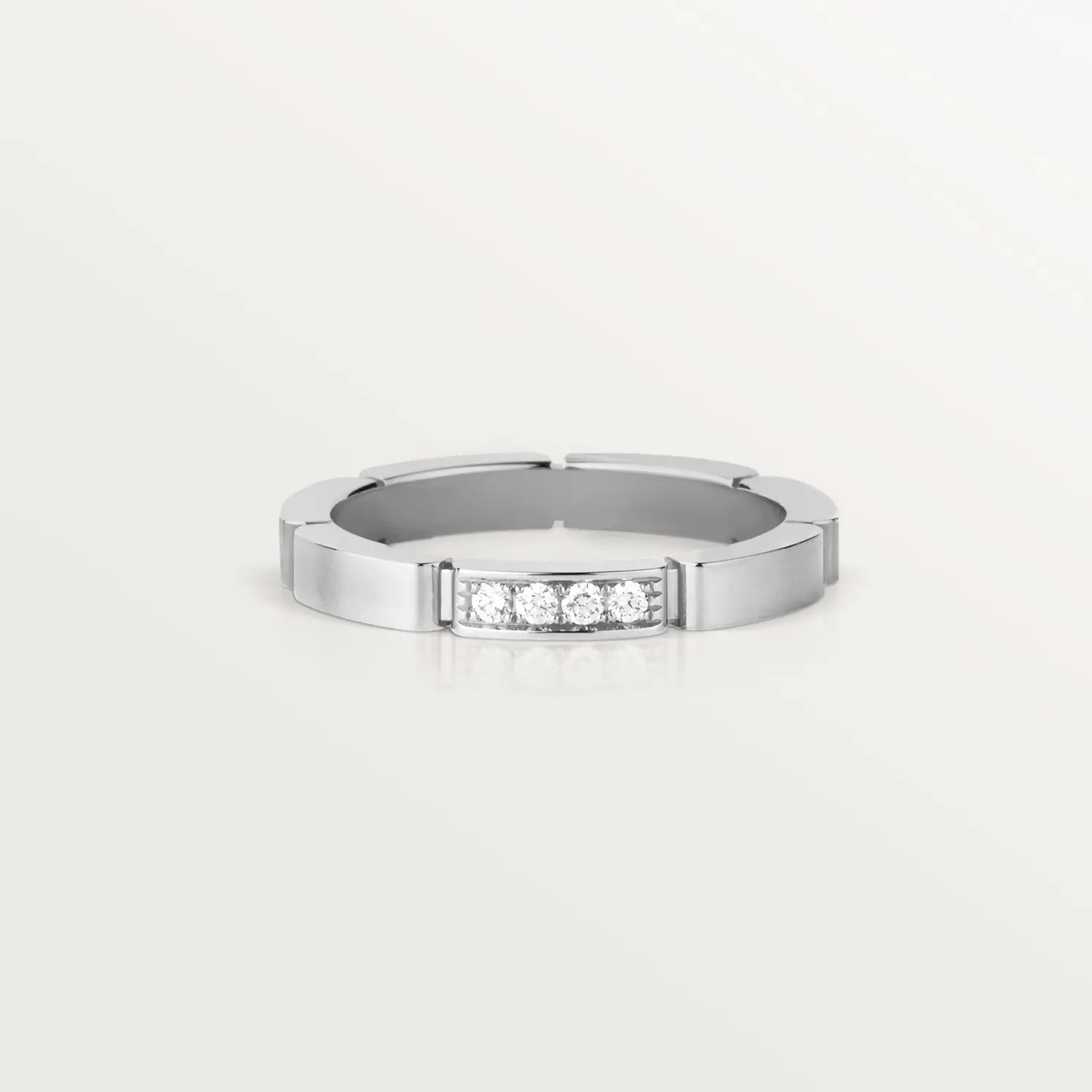 Кольцо Cartier Maillon Panthere Wedding, белое золото/бриллианты — фото 2