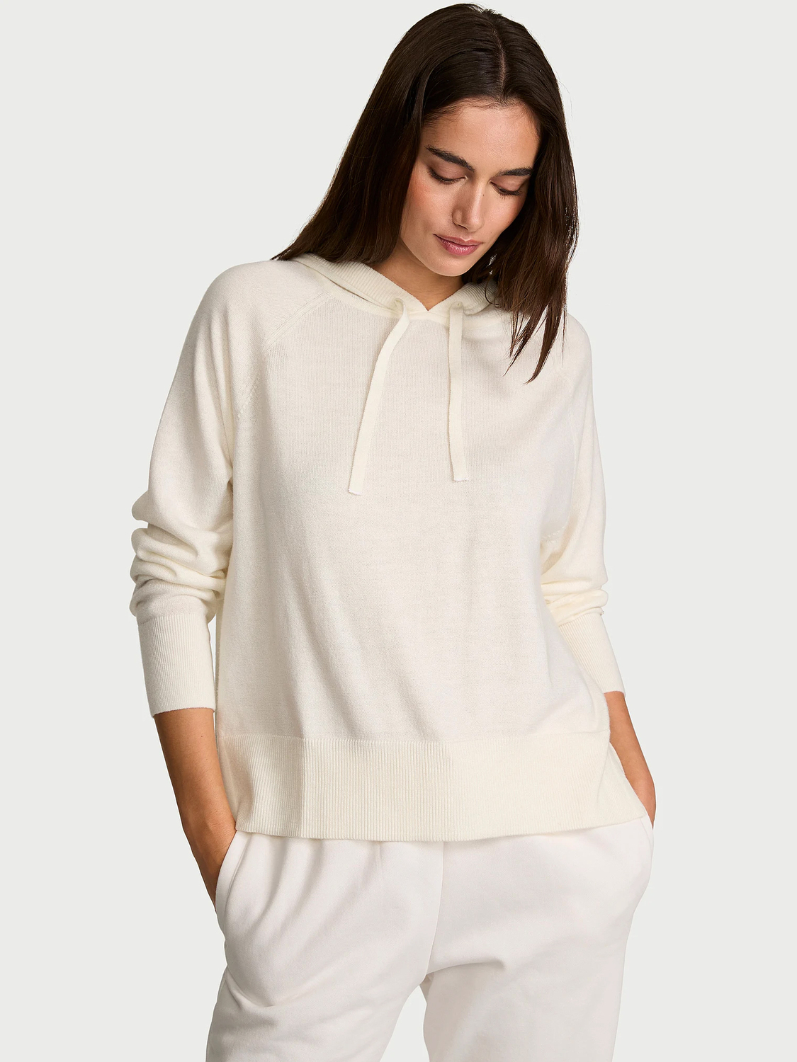 Худи Victoria's Secret Luxe Knit, белый — фото 2