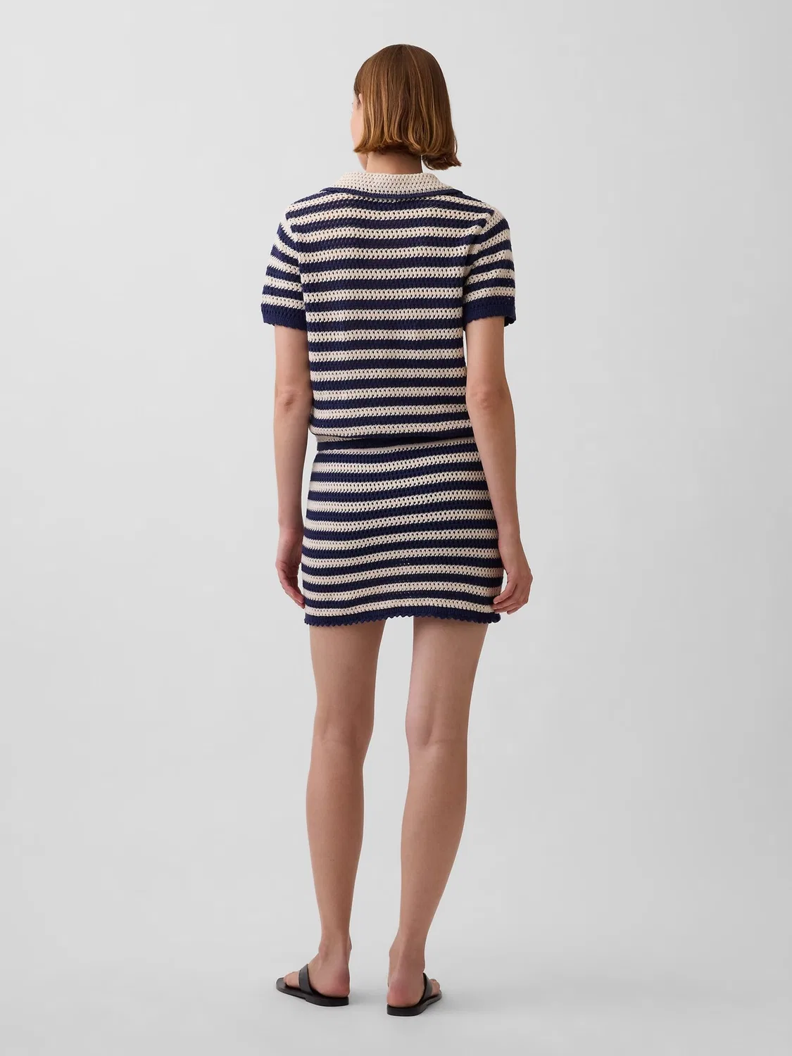Юбка-шорты трикотажная ажурная Easy Mini Skort Gap, Navy — фото 2