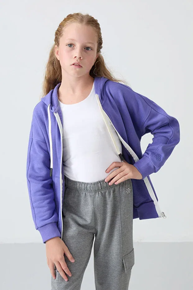 Детская толстовка для девочек с вышивкой Tommy Life, Magenta — фото 2