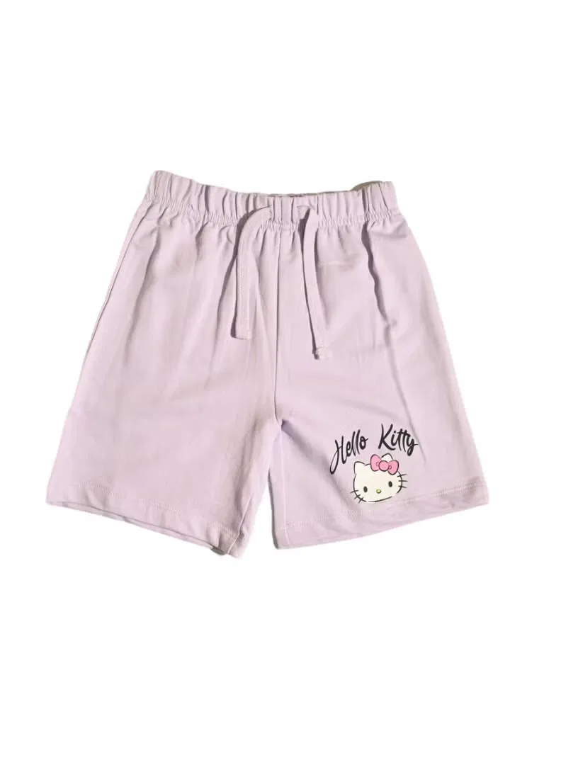 Комплект футболки и шорт с принтом Hello Kitty, разноцветный — фото 3